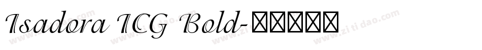 Isadora ICG Bold字体转换